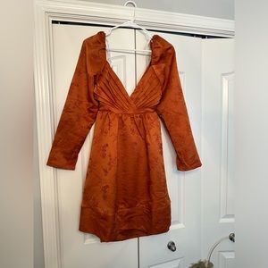 Lulu’s rust orange cocktail dress. Size L